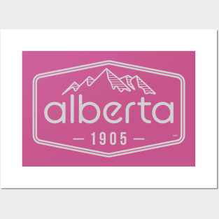 Alberta Badge (pink) Posters and Art